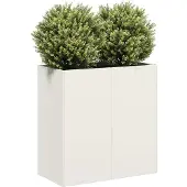 vidaXL - Plantenbak - 80x40x80 - cm - koudgewalst - staal - wit