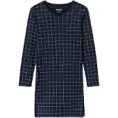 Schiesser Pyjama lang 'Fine Interlock' donkerblauw / wit