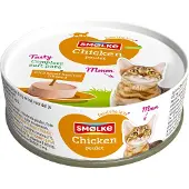 Smolke 24x Kattenvoer Soft Paté Kip 80 gr
