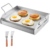 Vevor Grillplaat Grillpan RVS Universele Rechthoekige Plaat (425x270mm) met Platte Bovenkant