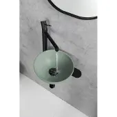 Sapho Minor toilet waskom beton 26cm groen met houder links