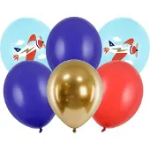 Party Deco Partydeco - Partydeco ballonnen - Vliegtuig (6 stuks)