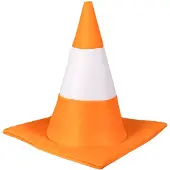 Boland Verkleedhoed Verkeerskegel | traffic (oranje en wit)