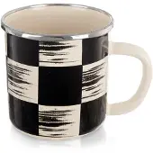 Emalia Szachownica Serie - Emaille Beker - 400ml - Retro Stijl