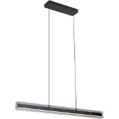 QAZQA Moderne hanglamp zwart met smoke glas incl. LED Easylift - Catch