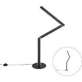 QAZQA Design vloerlamp zwart incl. LED 3-staps dimbaar - Gate