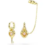 Swarovski Oorbellen goud / rosa