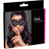 Cottelli - geborduurde kanten masker - zwart