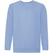 Fruit Of The Loom Childrens Unisex Set In Sleeve Sweatshirt (Hemel Blauw)