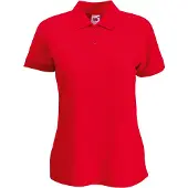 Fruit Of The Loom Vrouwen Dames-Fit 65/35 Poloshirt Korte Mouwen (Rood)