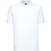 Russell athletic Russell Heren Ripple Collar & Manchet Poloshirt met korte mouwen (Wit)