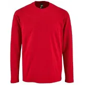Sols Heren Keizerlijk T-Shirt met lange mouwen (Rood)