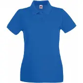Fruit Of The Loom Vrouwen Dames-Fit Premium Poloshirt Met Korte Mouwen (Royaal Blauw)