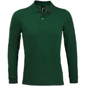 Sols Heren Perfecte Lange Mouw Piqu Polo Shirt (Fles groen)
