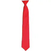 Premier Kleuren Heren Satin Clip Tie (Aardbeienrood)