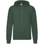 Fruit Of The Loom Volwassenen Unisex klassiek sweatshirt met capuchon (Fles groen)