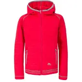 Trespass Childrens Girls Goodness Full Zip Hooded Fleece Jacket (Frambozen mergel)