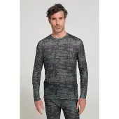 Mountain Warehouse Heren Talus Camouflage Thermo Top (Kaki Groen)