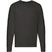 Fruit Of The Loom Unisex Lichtgewicht Raglan Sweatshirt voor volwassenen (Zwart)
