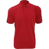Russell athletic Russell Heren Ripple Collar & Manchet Poloshirt met korte mouwen (Klassiek rood)