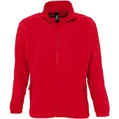 Sols Heren North Full Zip Outdoor Fleece Jacket (Rood)