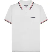 Lambretta Heren SS25 Twin Tip Poloshirt (Wit, Rood, Marine)