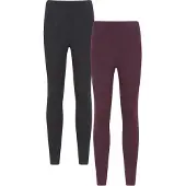 Mountain Warehouse Dames Katoenmix Middelgewicht Leggings (Verpakking van 2) (Bessen)