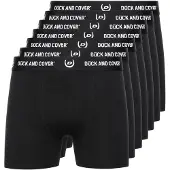 Duck and Cover Heren Anvilli Boxershorts (Set van 7) (Zwart)
