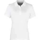 Premier Dames/dames Coolchecker korte mouw Pique Polo T-Shirt (Wit)