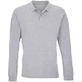 Sols Unisex Adult Planet Marl Pique Poloshirt met lange mouwen (Grijze Mergel)
