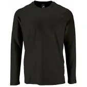 Sols Heren Keizerlijk T-Shirt met lange mouwen (Diep zwart)