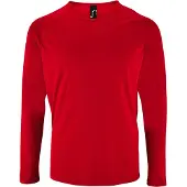 Sols Heren Sportief T-Shirt met lange mouwen (Rood)