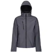 Regatta Venturer Jas met Kap en Zachte Shell Jas voor heren (Afdichting Grijs/Zwart)