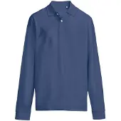 Sols unisex volwassen piqué poloshirt met lange mouwen (Denim)