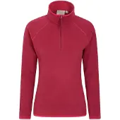 Mountain Warehouse Dames/Dames Montana Half Zip Fleece Top (Donkerrood)