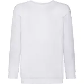 Fruit Of The Loom Childrens Unisex Set In Sleeve Sweatshirt (Wit)