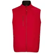 Sols Heren Falcon Softshell gerecyclede bodywarmer (Peperrood)