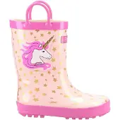 Cotswold Kinder/Kinder Puddle Eenhoorn Wellington Laarzen (Roze)