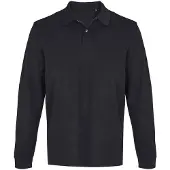 Sols unisex volwassen piqué poloshirt met lange mouwen (Zwart)