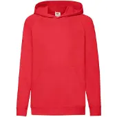Fruit Of The Loom Kinderen Unisex Lichtgewicht Sweatshirt Met Capuchon / Hoodie (Rood)