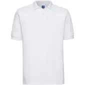 Russell athletic Russell Heren Polycotton Pique Slijtvast Poloshirt (Wit)