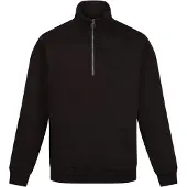 Regatta Heren Pro Quarter Zip Sweatshirt (Zwart)