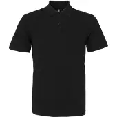Asquith & Fox Menselijk organisch Klassiek Fit Poloshirt (Zwart)