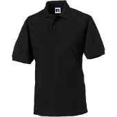 Russell athletic Russell Heren Polycotton Pique Slijtvast Poloshirt (Zwart)