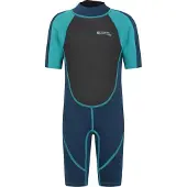 Mountain Warehouse Wetsuit met contrasterende panelen voor kinderen (Teal)