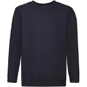 Fruit Of The Loom Childrens Unisex Set In Sleeve Sweatshirt (Donker Marine)