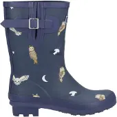 Cotswold Dames/Dames Woodland Uil Mid Cut Wellington Laarzen (Middenblauw)