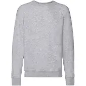 Fruit Of The Loom Unisex Lichtgewicht Raglan Sweatshirt voor volwassenen (Heide Grijs)