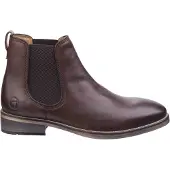Cotswold Heren Corsham Town Leather Pull On Casual Chelsea Ankle Boots (Donkerbruin)