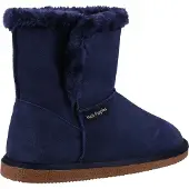 Hush puppies Dames/dames Ashleigh Slipper Laarzen van Suède (Marine)